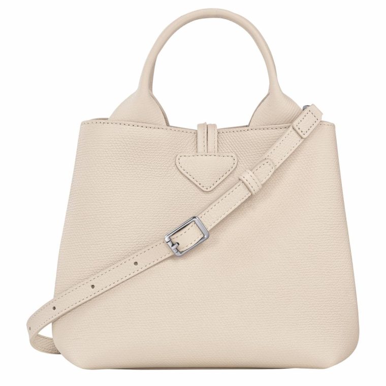 Women Leather Bags Longchamp Paper Le Roseau S Handbag Paper - Leather - Image 4