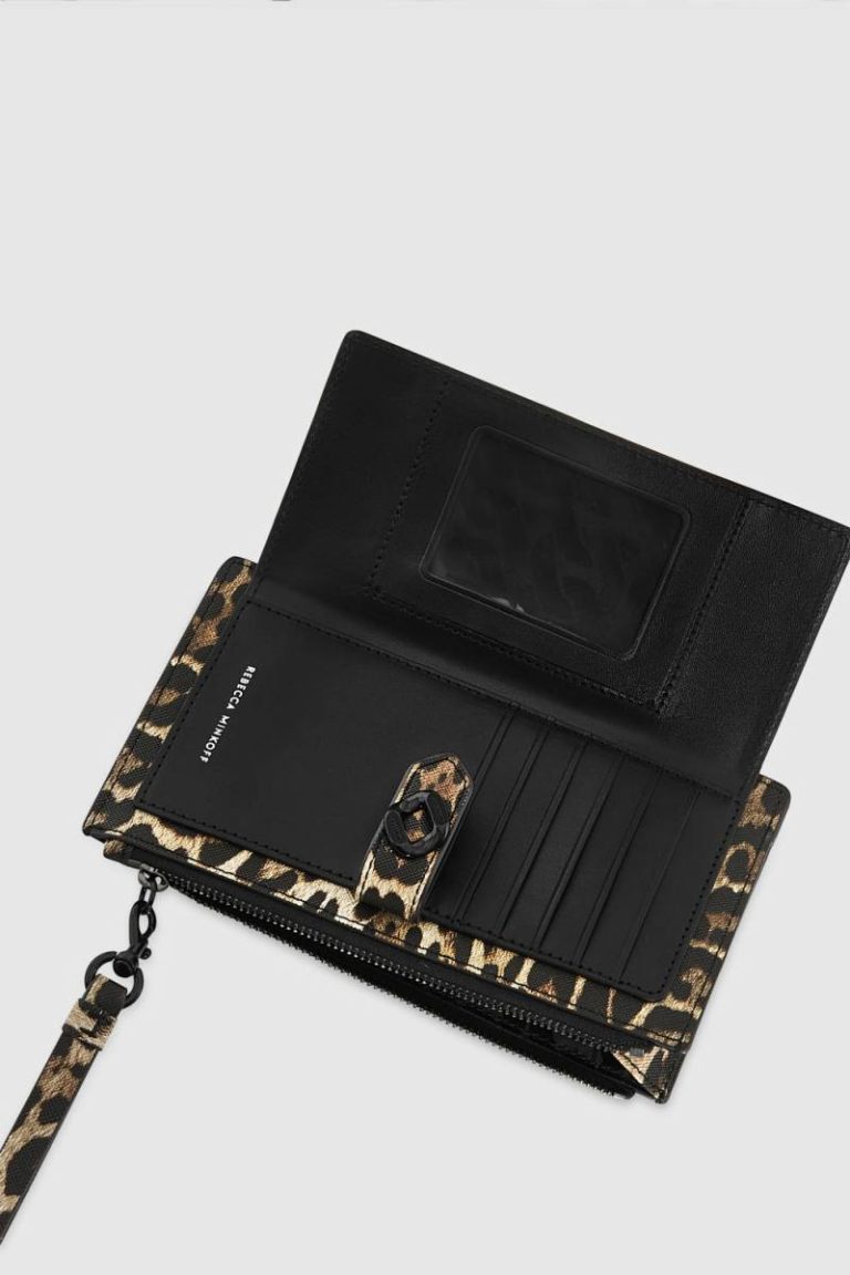 Women Leopard G Elongated Card Case Rebecca Minkoff Wallet - Image 3