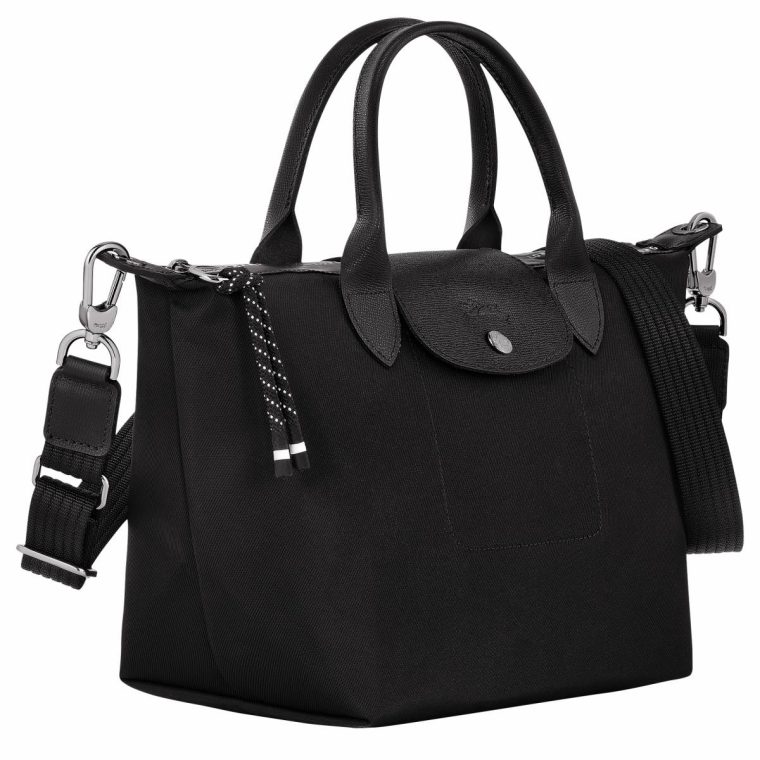 Women Longchamp Black Handbags Le Pliage Energy S Handbag Black - Recycled Canvas - Image 2