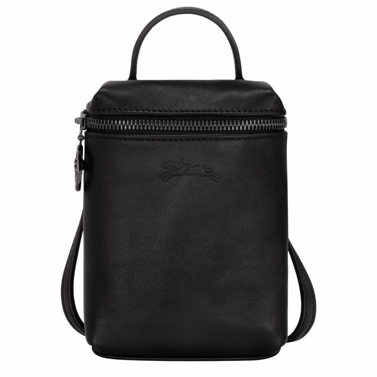 Women Longchamp Black Leather Bags Le Pliage Xtra Xs Crossbody Bag Black - Leather