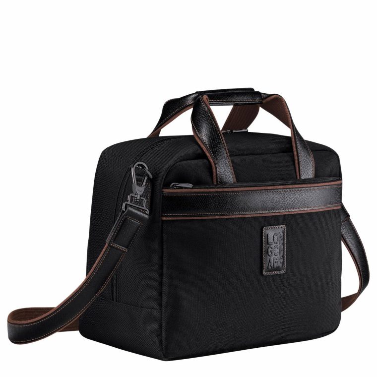 Women Longchamp Black Travel Bags Boxford S Travel Bag Black - Recycled Canvas - Image 2