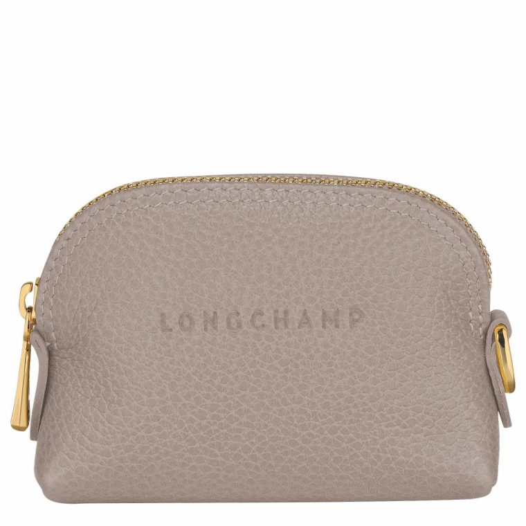 Women Longchamp Cardholders & Coin Purses Turtledove Le Foulonné Coin Purse Turtledove - Leather