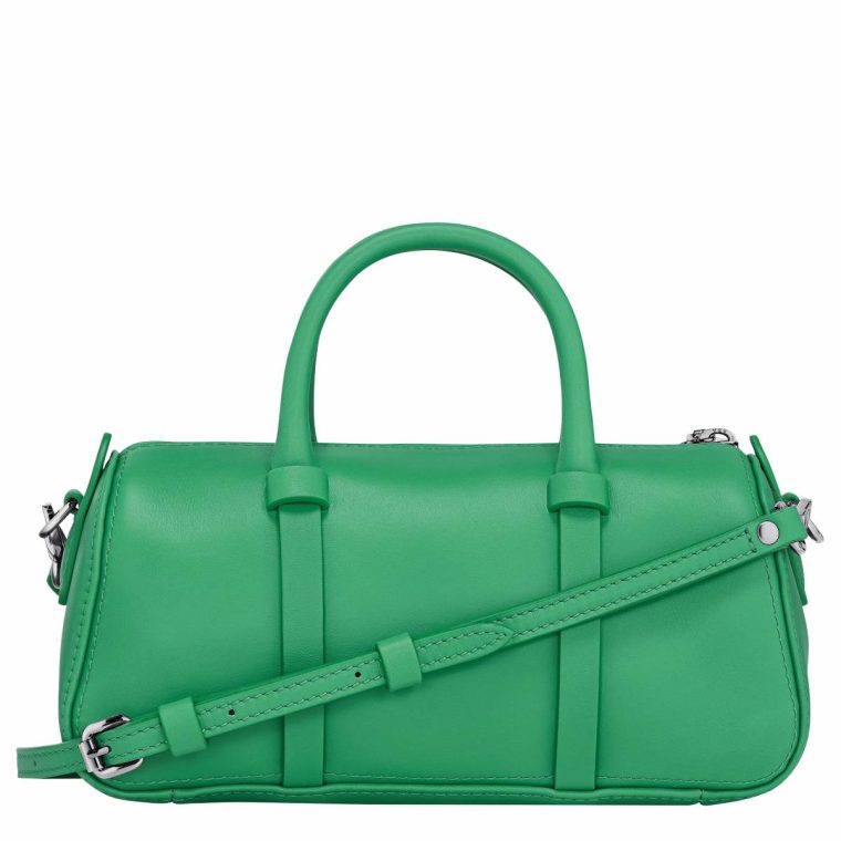 Women Longchamp Daylong S Handbag Green - Leather Green Leather Bags - Image 4