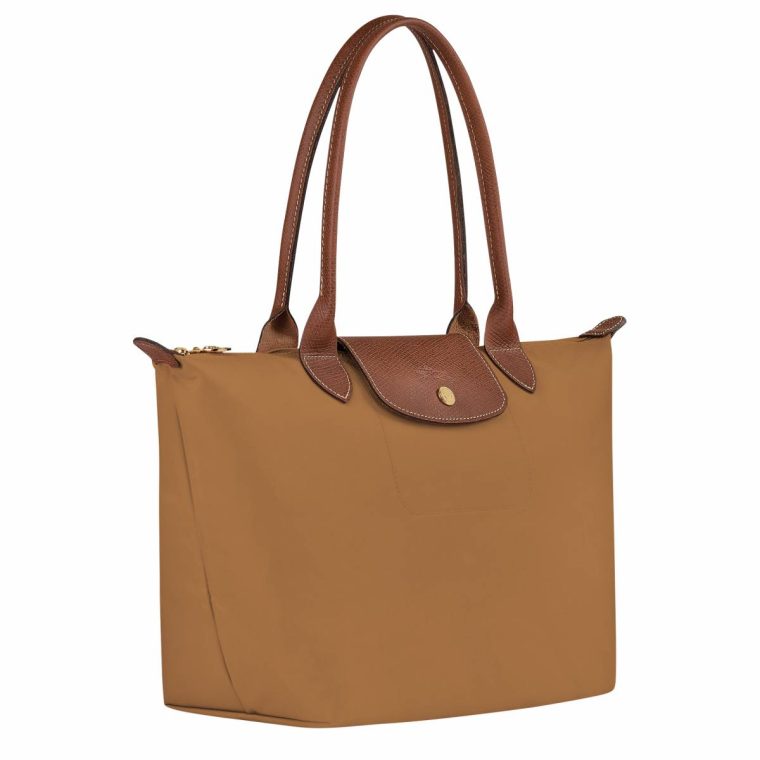 Women Longchamp Le Pliage Original M Tote Bag Fawn - Recycled Canvas Shoulder Bags Fawn - Image 2