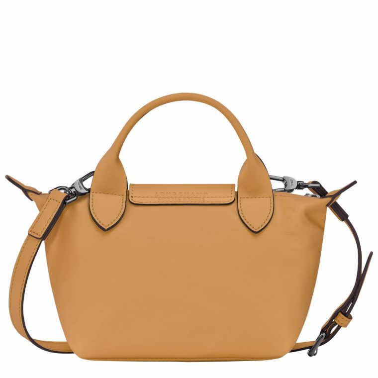 Women Longchamp Le Pliage Xtra Xs Handbag Honey - Leather Honey Leather Bags - Image 4