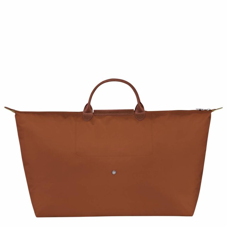 Women Longchamp Travel Bags Le Pliage Green Xl Travel Bag Cognac - Recycled Canvas Cognac - Image 3