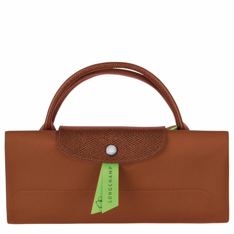 Women Longchamp Travel Bags Le Pliage Green Xl Travel Bag Cognac - Recycled Canvas Cognac - Image 5