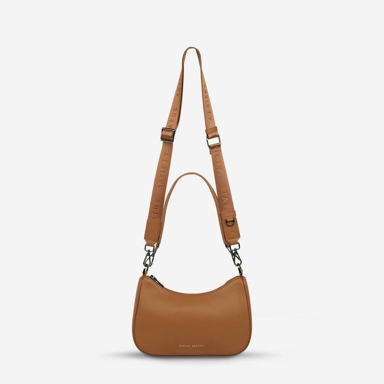 Women Look Both Ways Bag - Camel Handbags Status Anxiety Camel