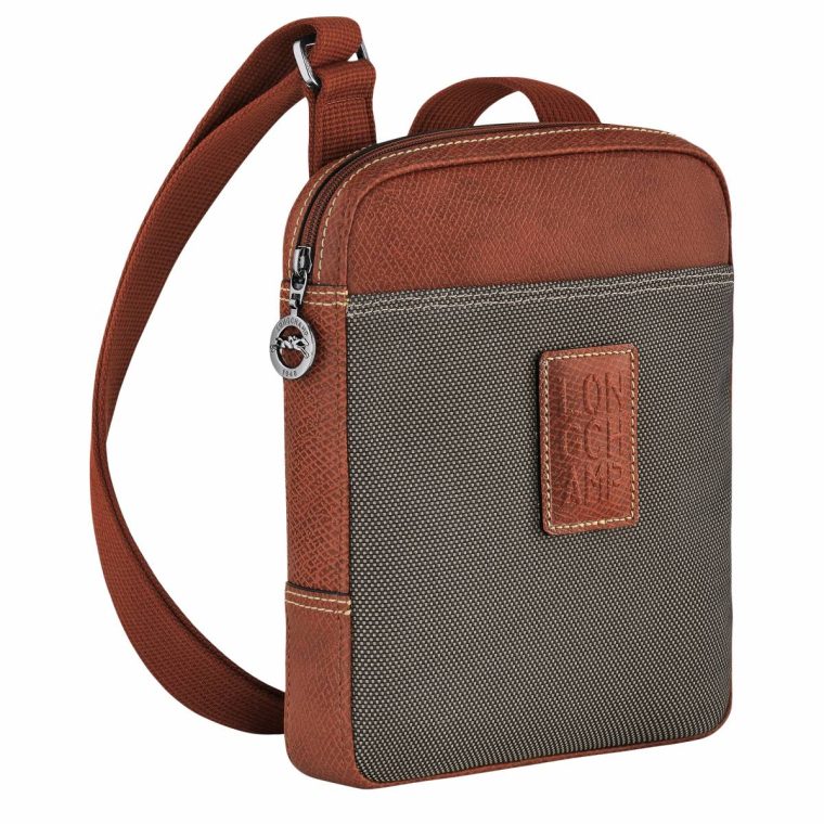 Women Mini Bags Boxford Xs Crossbody Bag Brown - Recycled Canvas Longchamp Brown - Image 2
