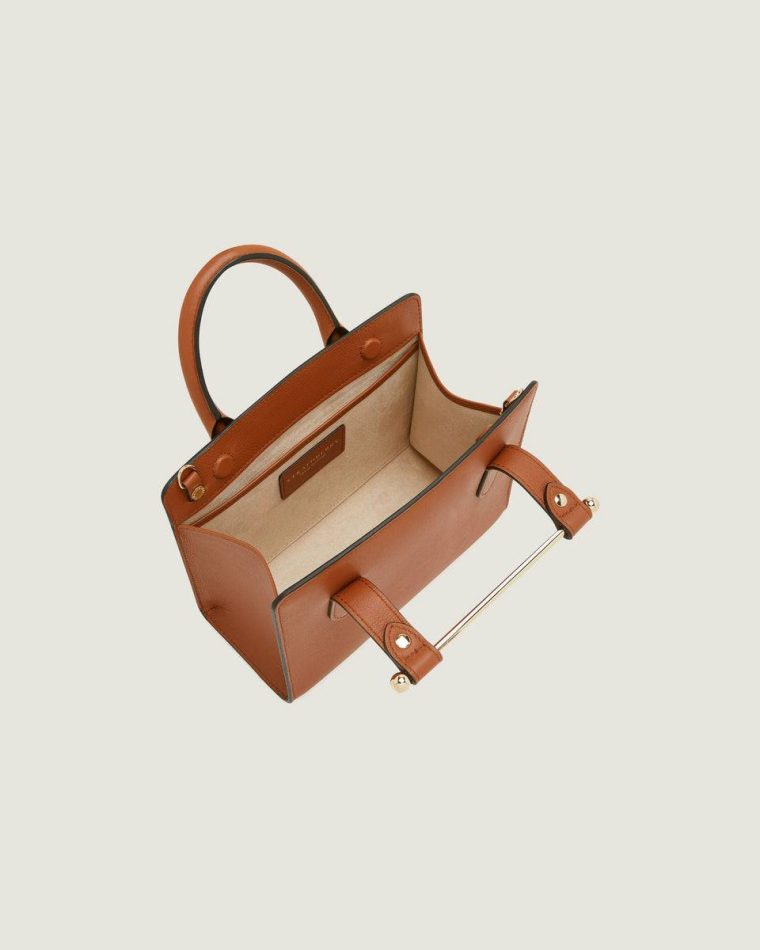 Women Mini Tote Chestnut Strathberry Crossbody Bags - Image 5