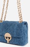 Women Moon Small Bag In Linen Made In Italy Vanessa Bruno Indigo Quilted Bags - Image 5