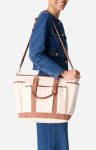Women Multi-Pocket Tote Bags Vanessa Bruno Ivory Multi-Pocket L Zipped Cabas Tote Shoulder And Cross-Body Carry, Zip Closure - Image 2