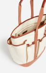Women Multi-Pocket Tote Bags Vanessa Bruno Ivory Multi-Pocket L Zipped Cabas Tote Shoulder And Cross-Body Carry, Zip Closure - Image 5