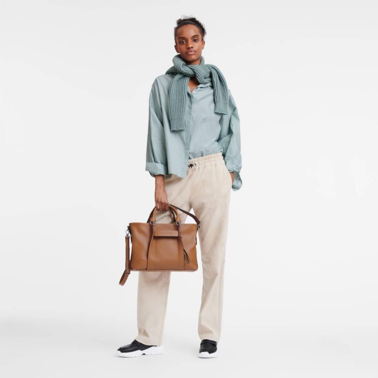 Women Natural Leather Bags Longchamp 3D L Handbag Natural - Leather - Image 2