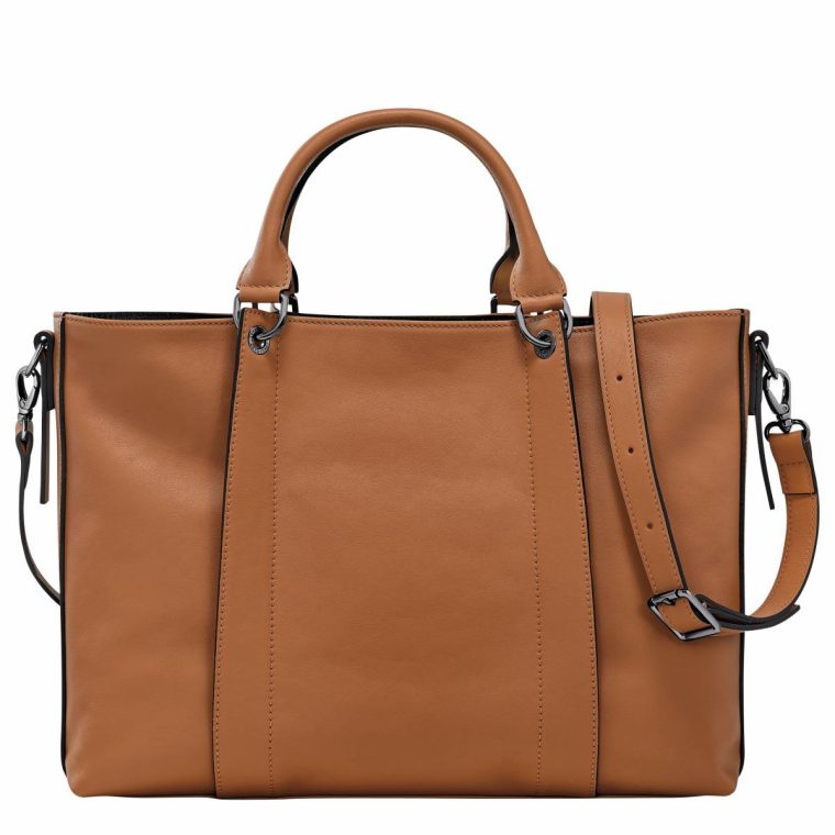 Women Natural Leather Bags Longchamp 3D L Handbag Natural - Leather - Image 4