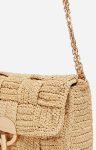 Women Natural Vanessa Bruno Raphia Medium Moon Bag Made In Madagascar Crossbody Bags - Image 5