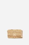 Women Natural Vanessa Bruno Raphia Medium Moon Bag Made In Madagascar Crossbody Bags