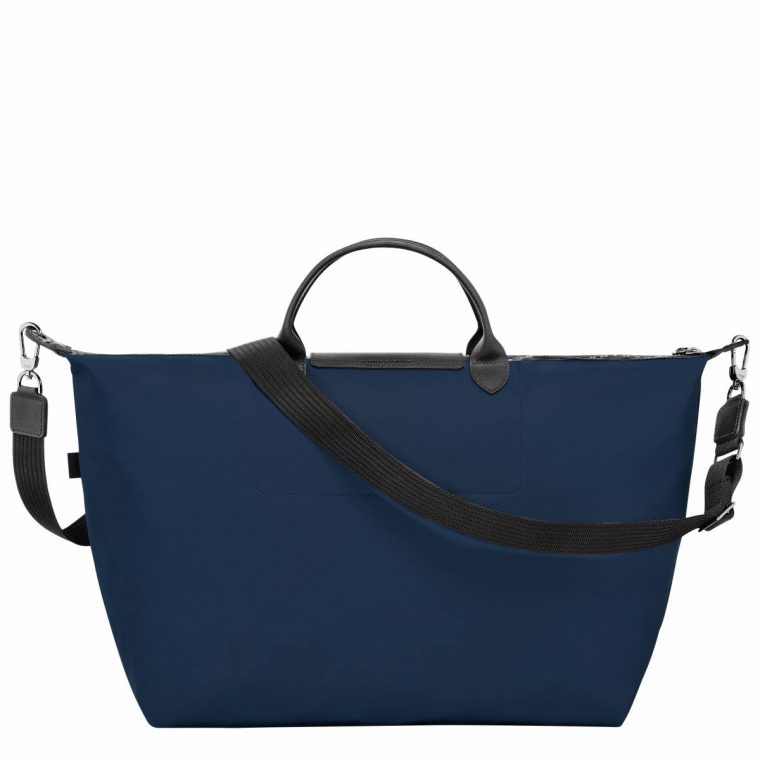 Women Navy Le Pliage Energy L Travel Bag Navy - Recycled Canvas Travel Bags Longchamp - Image 3