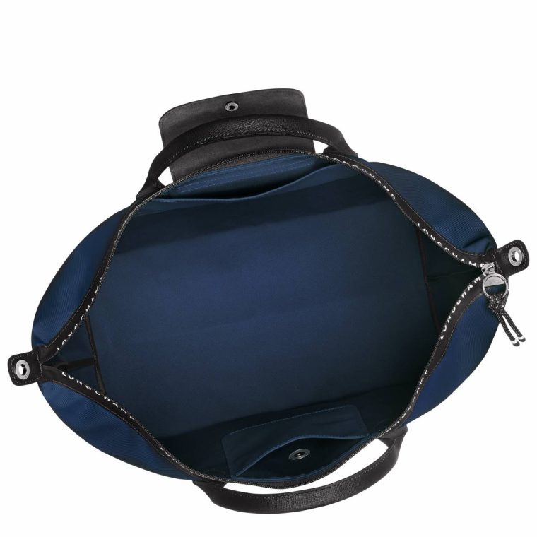 Women Navy Le Pliage Energy L Travel Bag Navy - Recycled Canvas Travel Bags Longchamp - Image 5