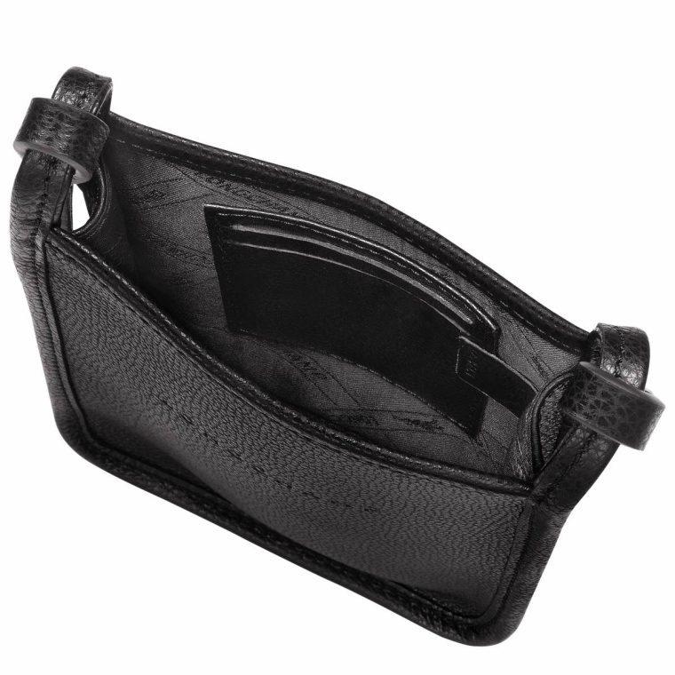 Women Phone Cases Black Le Foulonné Phone Case Black - Leather Longchamp - Image 3