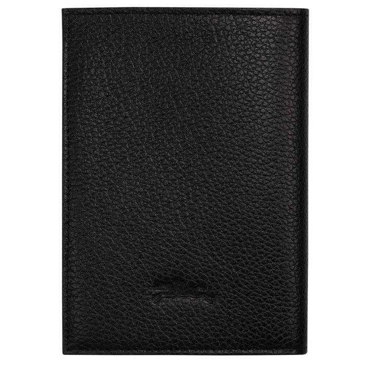 Women Pouches & Cases Le Foulonné Passport Cover Black - Leather Black Longchamp - Image 2