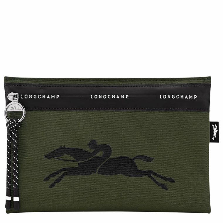 Women Pouches & Cases Longchamp Le Pliage Energy Pouch Khaki - Canvas Khaki