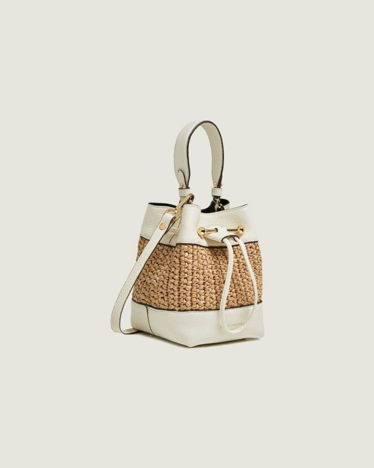 Women Raffia/Vanilla Osette Strathberry Totes & Top Handle Bags - Image 2