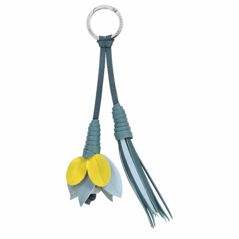 Women Re-Play Porte-Clés Keyring Eucalyptus - Leather Eucalyptus Longchamp Keyrings