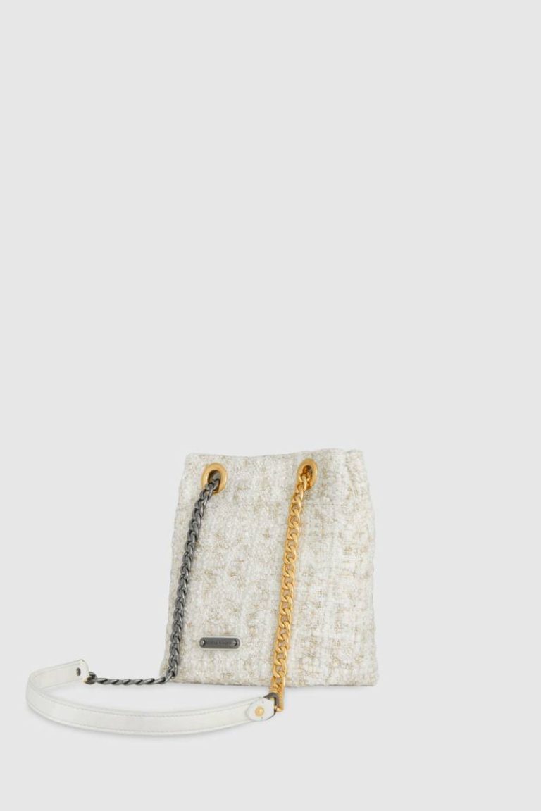 Women Rebecca Minkoff Edie Mini Bucket Bucket Bag Paper-Tweed - Image 2