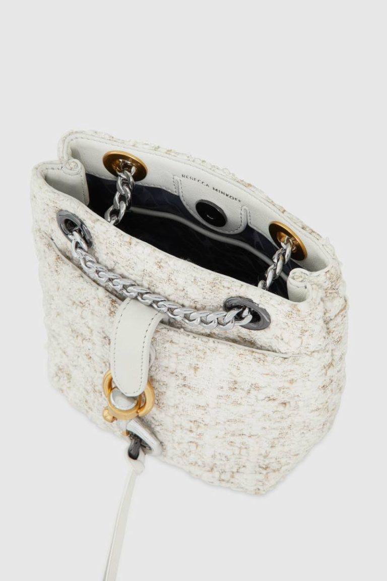 Women Rebecca Minkoff Edie Mini Bucket Bucket Bag Paper-Tweed - Image 3