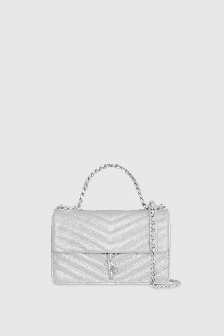 Women Rebecca Minkoff Edie Mini Crossbody On A Chain Crossbody Bag Silver