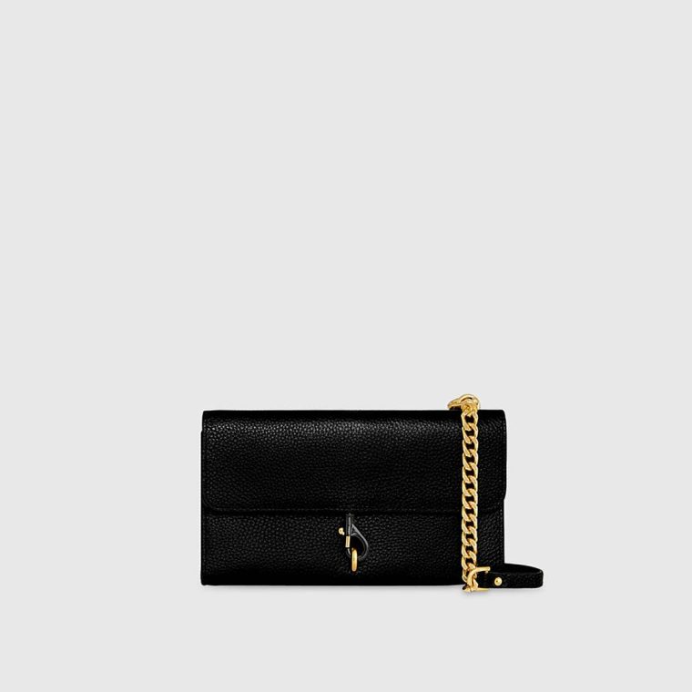Women Rebecca Minkoff Megan Wallet On Chain Wallet Black - Image 4