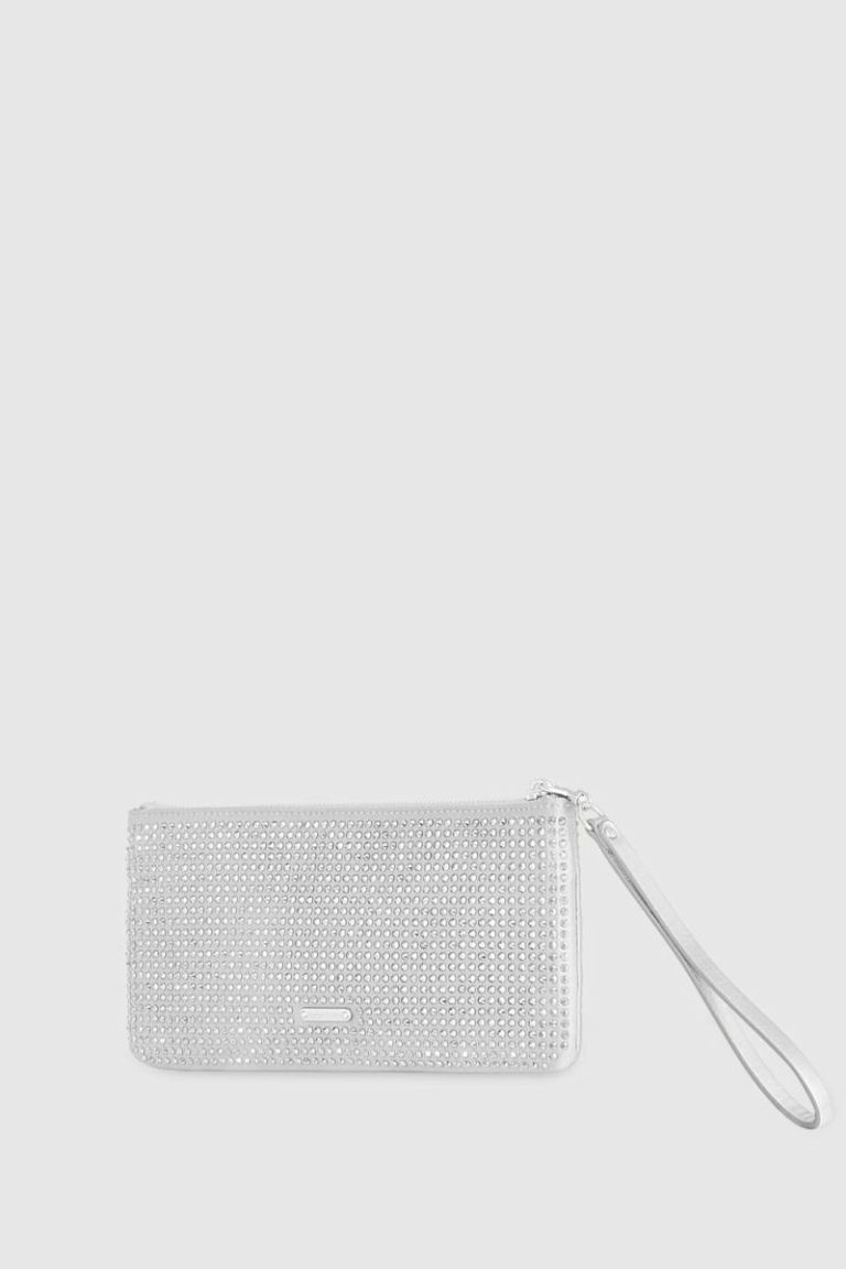Women Rebecca Minkoff Wristlet Crystal Wristlet Silver - Image 2