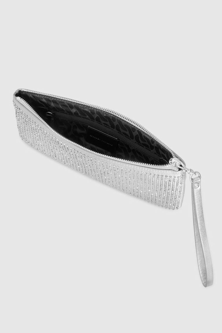 Women Rebecca Minkoff Wristlet Crystal Wristlet Silver - Image 3