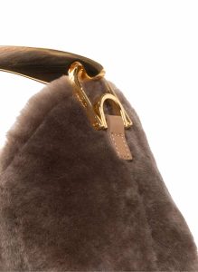 Women Small Boomerang Shearling Taupe Elleme Default Title Boomerang - Image 5