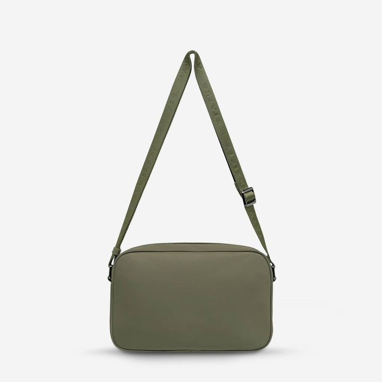 Women Status Anxiety Crossbody Olive Rani Recycled Bag - Olive - Image 2