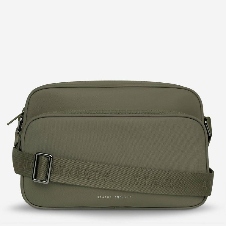 Women Status Anxiety Crossbody Olive Rani Recycled Bag - Olive - Image 3