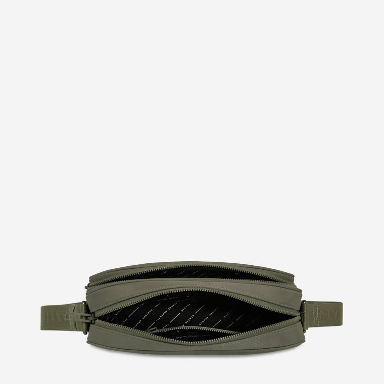 Women Status Anxiety Crossbody Olive Rani Recycled Bag - Olive - Image 5