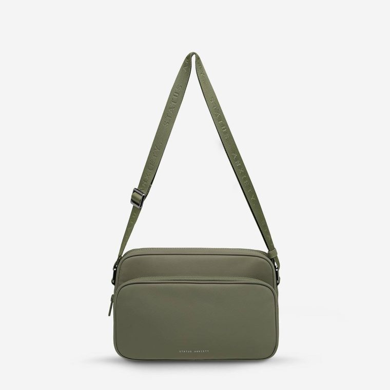 Women Status Anxiety Crossbody Olive Rani Recycled Bag - Olive