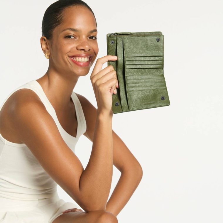 Women Status Anxiety Insurgency Wallet - Khaki Small Khaki - Image 5