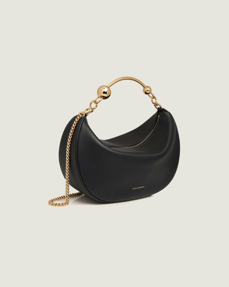 Women Strathberry Evening Bags Black Crescent Moon - Image 2