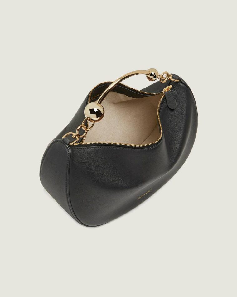 Women Strathberry Evening Bags Black Crescent Moon - Image 5