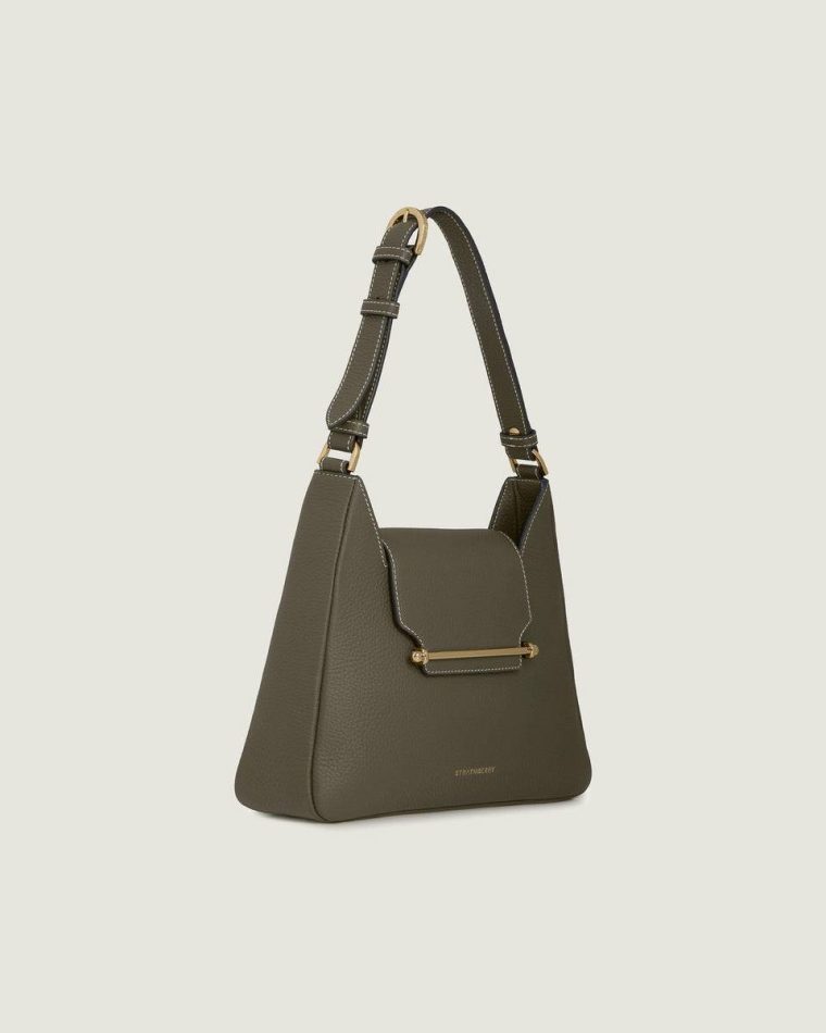 Women Strathberry Khaki Multrees Hobo Shoulder Bags - Image 2