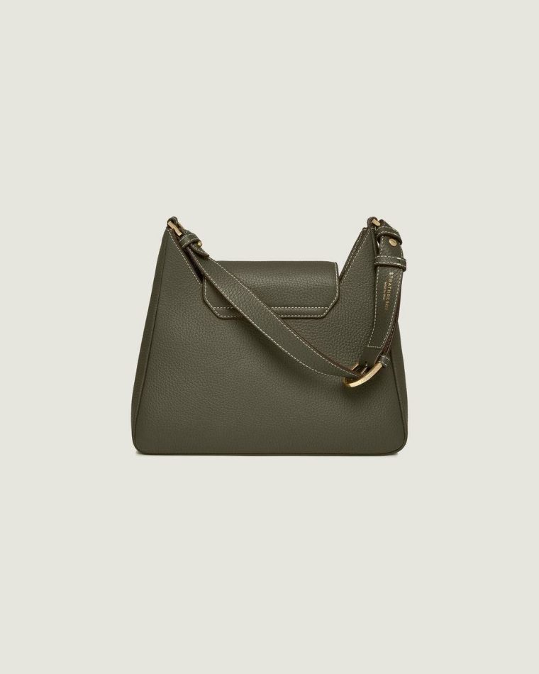 Women Strathberry Khaki Multrees Hobo Shoulder Bags - Image 4