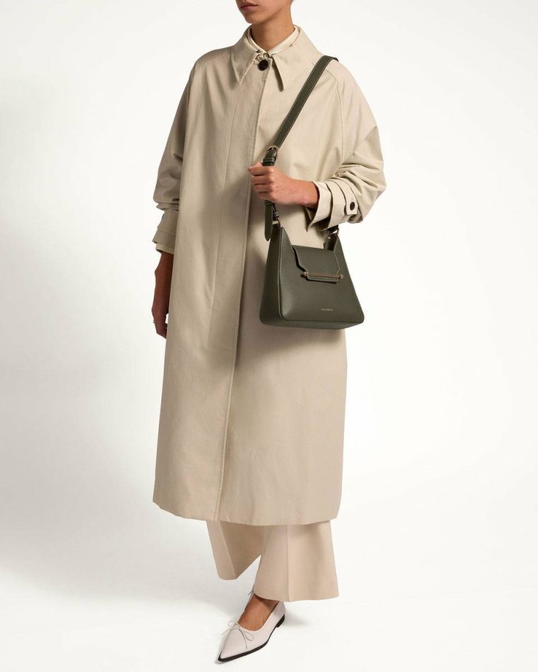 Women Strathberry Khaki Multrees Hobo Shoulder Bags