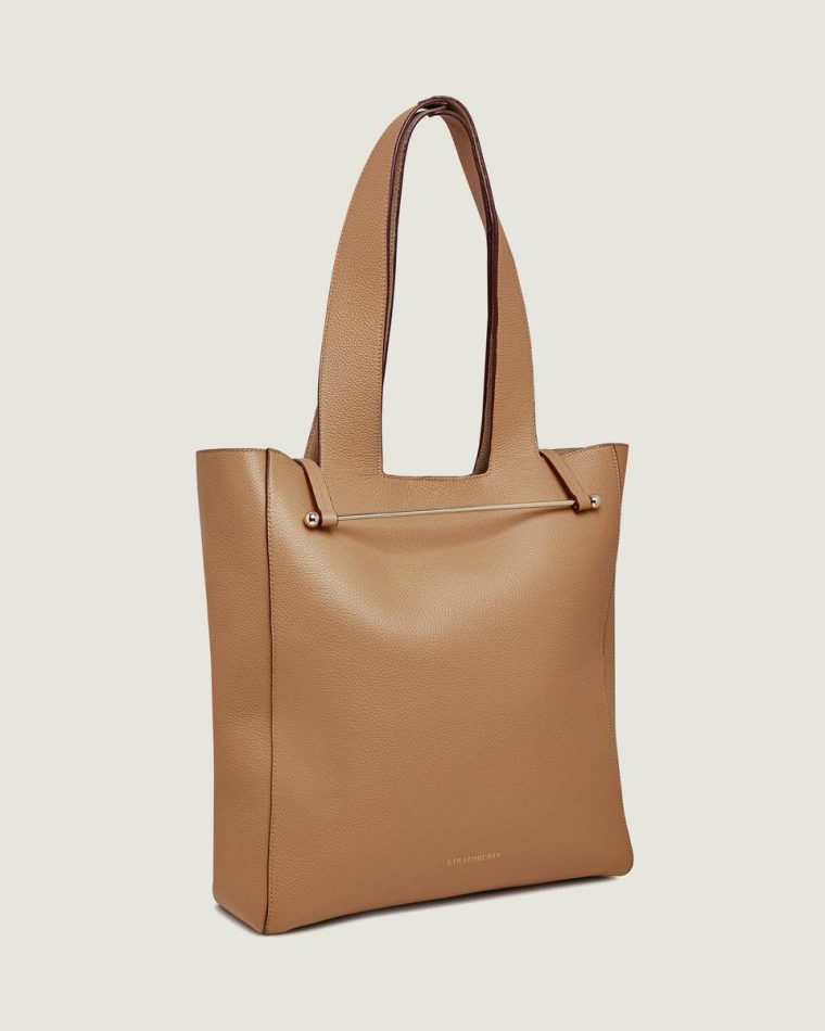 Women Strathberry Melody Tote Caramel Totes & Top Handle Bags - Image 2