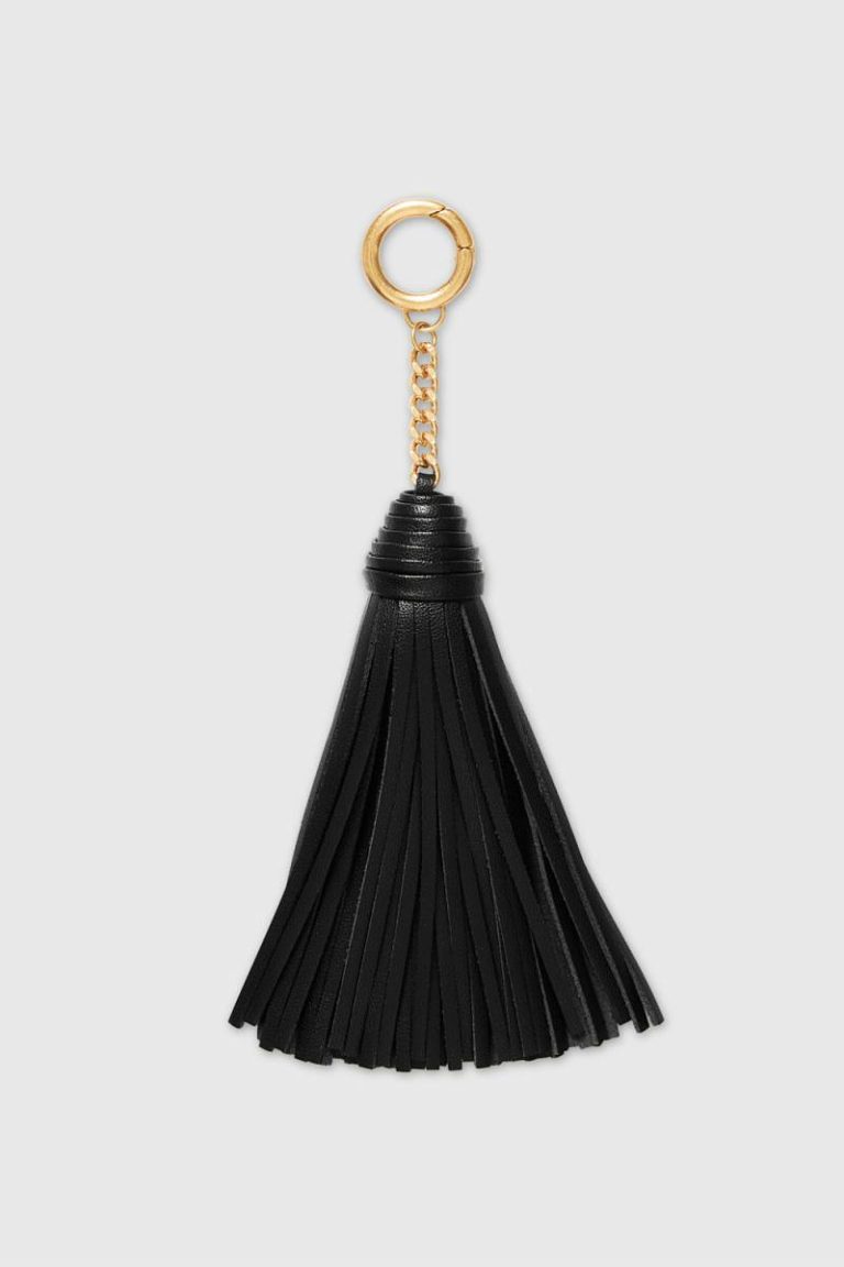 Women Studded Heart Charm Rebecca Minkoff Tassel Charm Black