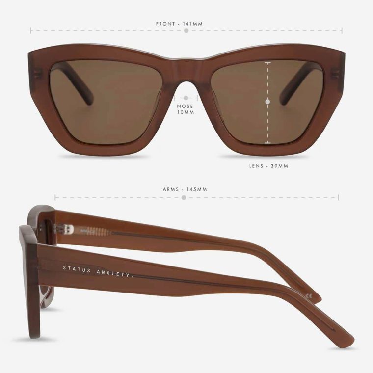 Women Sunglasses Mirage Sunglasses - Brown Brown Status Anxiety - Image 5