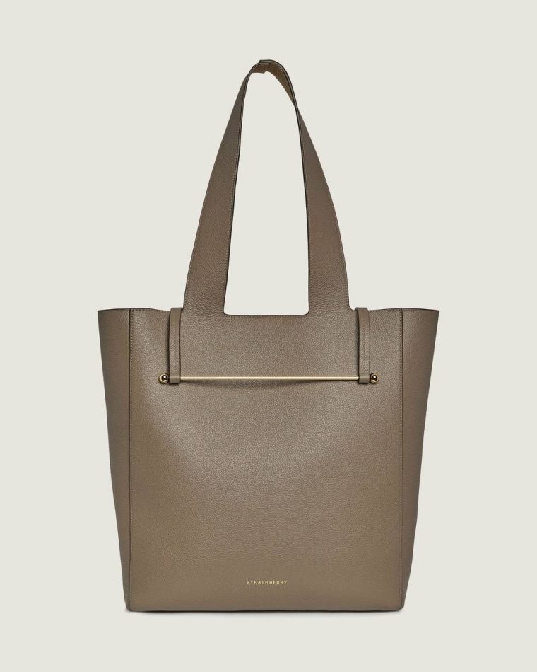Women Taupe Shoulder Bags Strathberry Melody Tote - Image 3