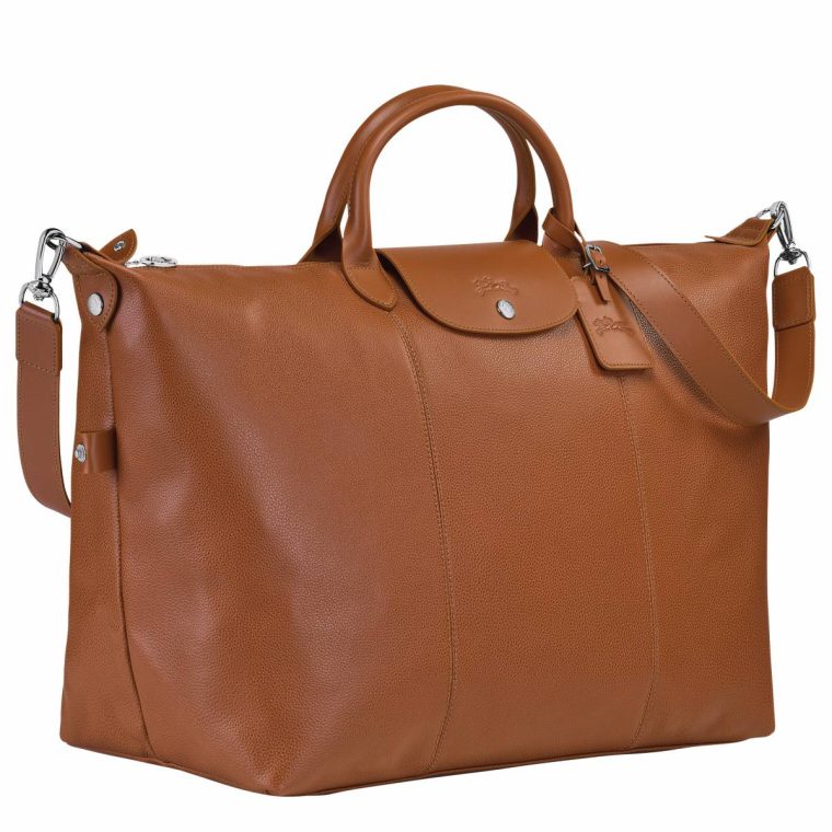 Women Travel Bags Longchamp Caramel Le Foulonné L Travel Bag Caramel - Leather - Image 3